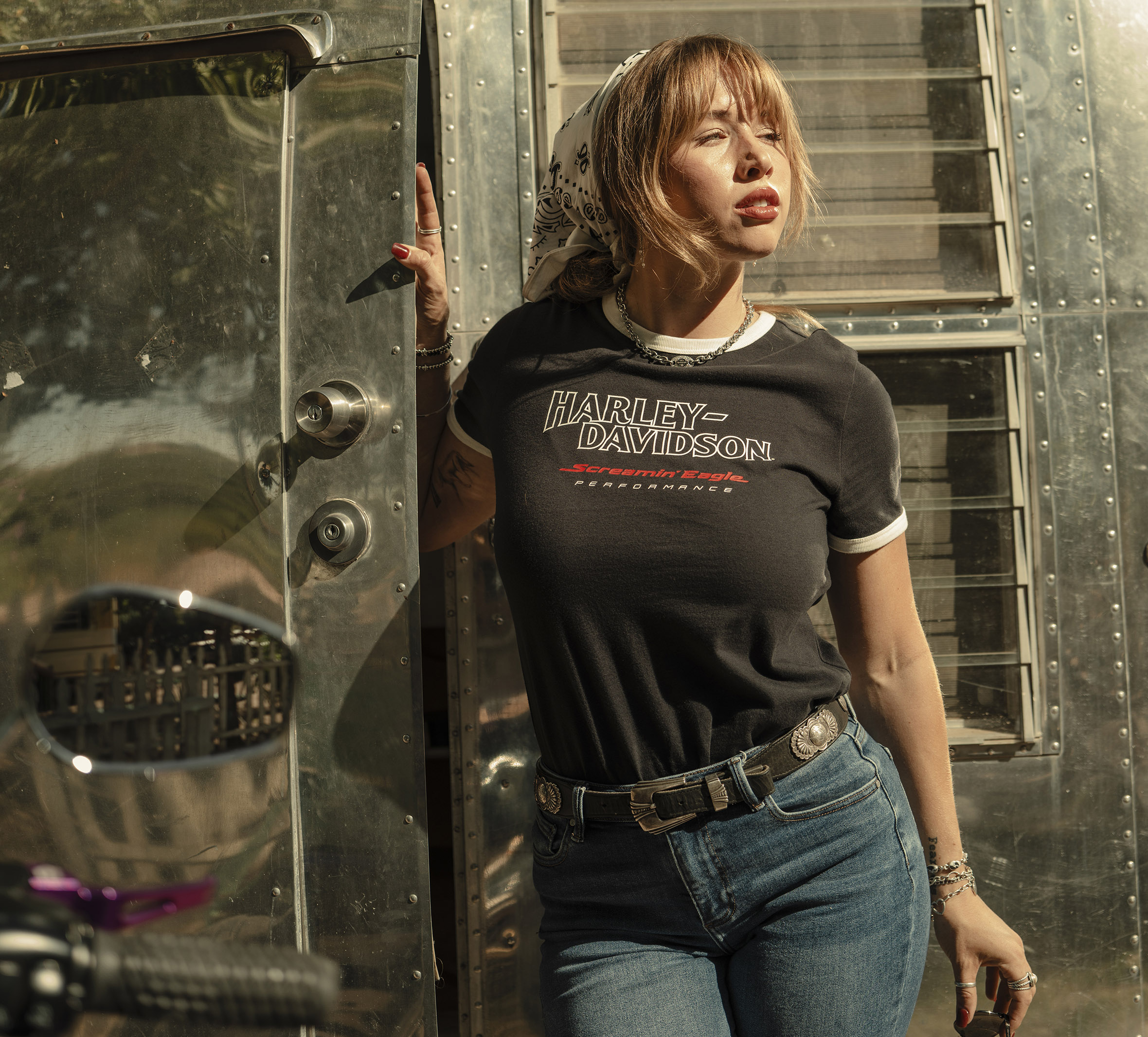 woman wearing a shirt
