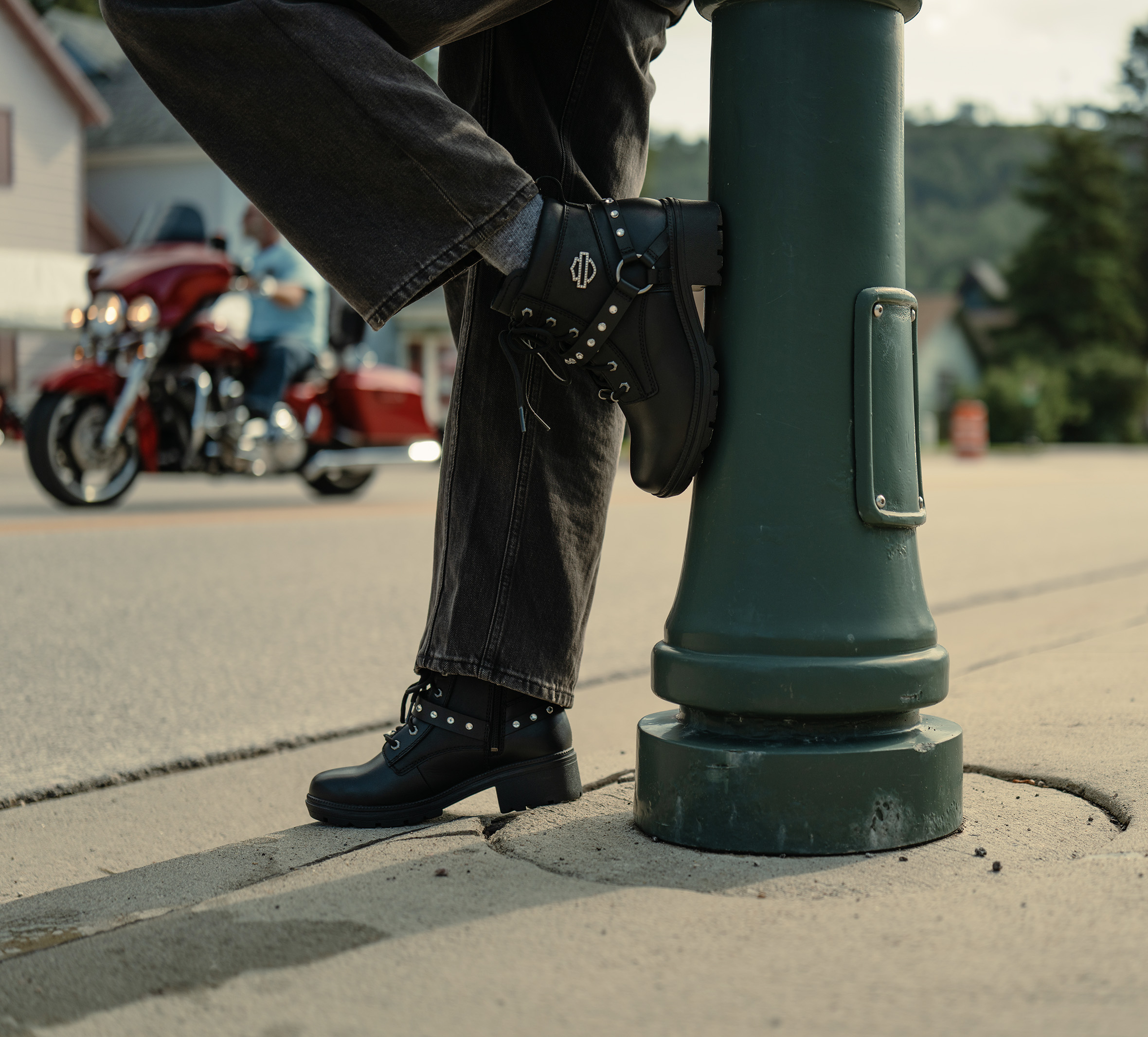 woman wearing boots